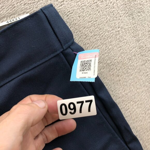 Dickies Men's 874 Work Pants Size 44x31 Navy Straight Classic Casual Relaxed - Picture 7 of 16